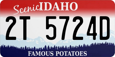 ID license plate 2T5724D