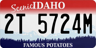 ID license plate 2T5724M