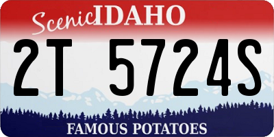 ID license plate 2T5724S