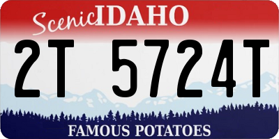 ID license plate 2T5724T