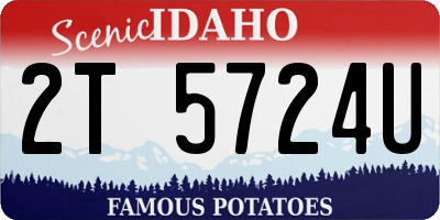 ID license plate 2T5724U