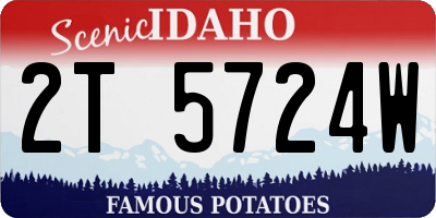 ID license plate 2T5724W
