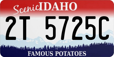 ID license plate 2T5725C