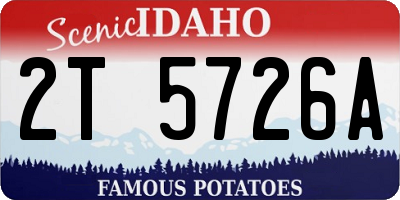 ID license plate 2T5726A