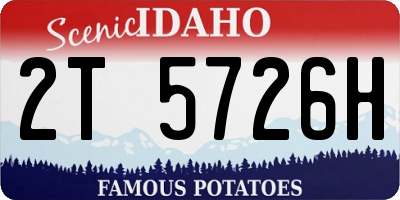 ID license plate 2T5726H