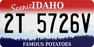 ID license plate 2T5726V