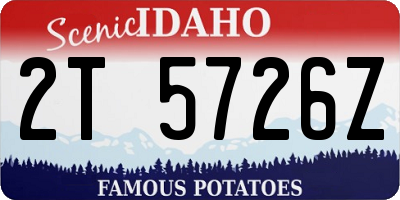ID license plate 2T5726Z