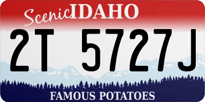 ID license plate 2T5727J