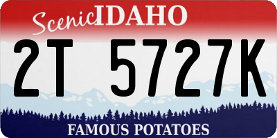 ID license plate 2T5727K