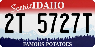 ID license plate 2T5727T