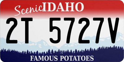 ID license plate 2T5727V