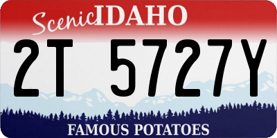 ID license plate 2T5727Y