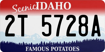 ID license plate 2T5728A