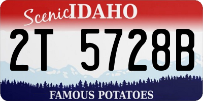 ID license plate 2T5728B