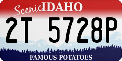 ID license plate 2T5728P