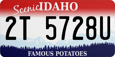 ID license plate 2T5728U