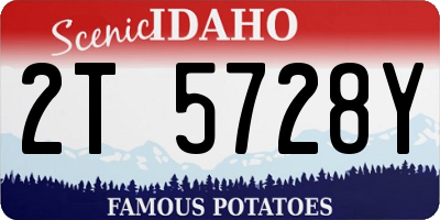 ID license plate 2T5728Y