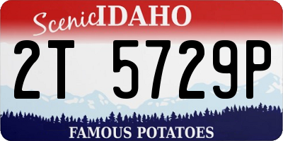 ID license plate 2T5729P