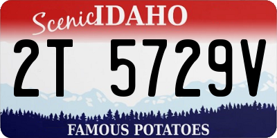 ID license plate 2T5729V