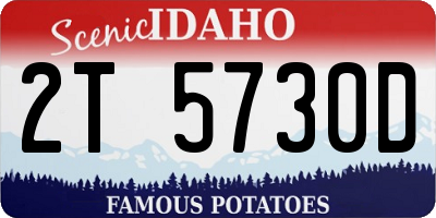 ID license plate 2T5730D
