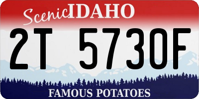 ID license plate 2T5730F