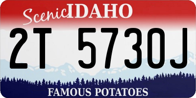 ID license plate 2T5730J