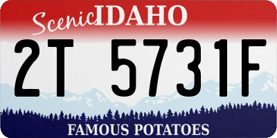 ID license plate 2T5731F