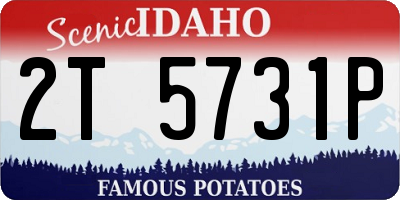 ID license plate 2T5731P
