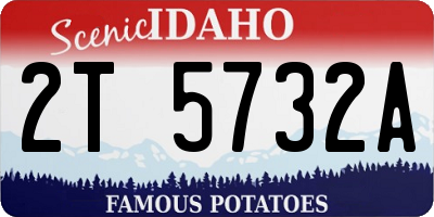 ID license plate 2T5732A