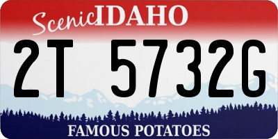 ID license plate 2T5732G