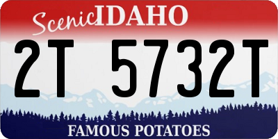 ID license plate 2T5732T