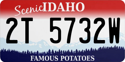 ID license plate 2T5732W