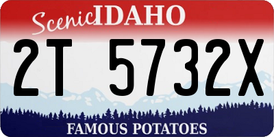 ID license plate 2T5732X