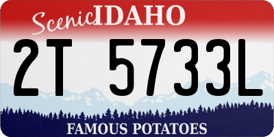 ID license plate 2T5733L