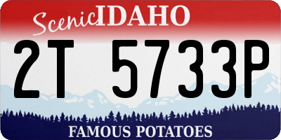 ID license plate 2T5733P