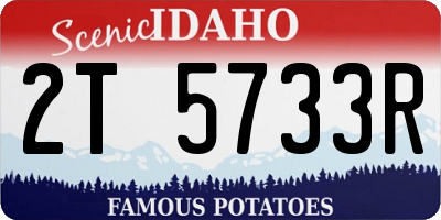 ID license plate 2T5733R