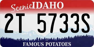 ID license plate 2T5733S