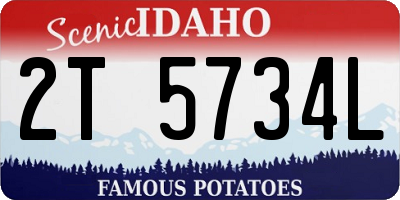 ID license plate 2T5734L