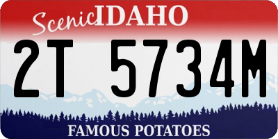 ID license plate 2T5734M