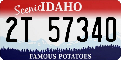 ID license plate 2T5734O