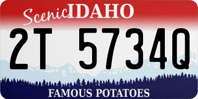 ID license plate 2T5734Q