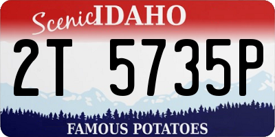 ID license plate 2T5735P