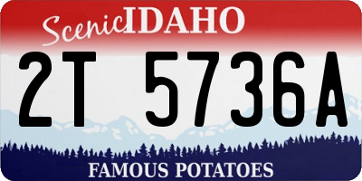 ID license plate 2T5736A