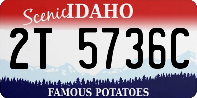 ID license plate 2T5736C