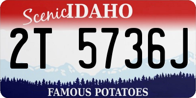 ID license plate 2T5736J