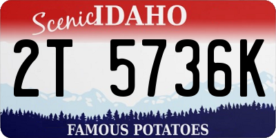 ID license plate 2T5736K