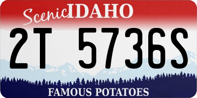 ID license plate 2T5736S