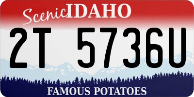 ID license plate 2T5736U