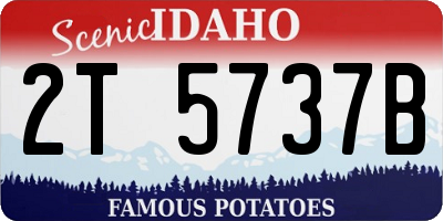 ID license plate 2T5737B