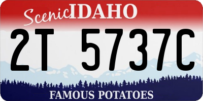 ID license plate 2T5737C